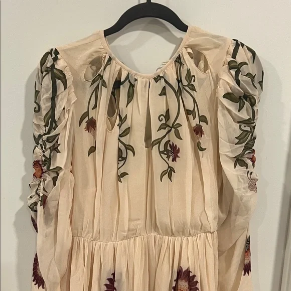 FARM Rio Cream Floral Long Sleeve Dress Medium NWT - Picture 6 of 10